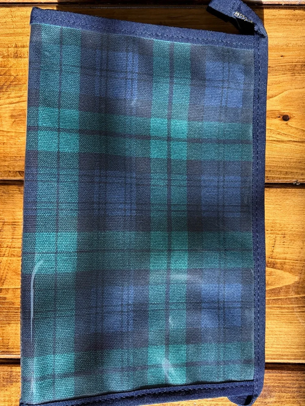 Vineyard Vines Blue & Green Plaid Pouch
